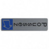 EXACOMPTA Plaque verticale adhésive imitation aluminium Poussez 4,4x16,5 cm 67157E