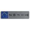 EXACOMPTA Plaque verticale adhésive imitation aluminium Tirez 4,4x16,5 cm 67158E