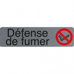 EXACOMPTA Plaque adhésive imitation aluminium Défenser de fumer 16,5X4,4 cm 67160E