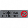 EXACOMPTA Plaque adhésive imitation aluminium Défenser de fumer 16,5X4,4 cm 67160E