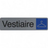 EXACOMPTA Plaque adhésive imitation aluminium Vestiaire 16,5X4,4 cm 67166E