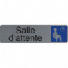 EXACOMPTA Plaque adhésive imitation aluminium Salle d'attente 16,5X4,4 cm 67167E