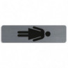 EXACOMPTA Plaque verticale adhésive imitation aluminium Dame 16,5X4,4 cm 67168E