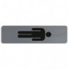 EXACOMPTA Plaque adhésive imitation aluminium Homme 16,5X4,4 cm 67169E
