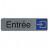 EXACOMPTA Plaque adhésive imitation aluminium Entrée 16,5X4,4 cm 67171E