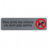 EXACOMPTA Plaque adhésive imitation aluminium Nos amis les chiens 16,5X4,4 cm 67176E