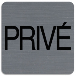 EXACOMPTA Plaque adhésive imitation aluminium Privé 7,5x7,5 cm 67177E