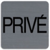 EXACOMPTA Plaque adhésive imitation aluminium Privé 7,5x7,5 cm 67177E