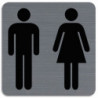 EXACOMPTA Plaque adhésives imitation aluminiumToilettes dame / homme 7,5x7,5 cm 67178E