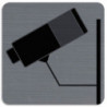 EXACOMPTA Plaque adhésive imitation aluminium Surveillance caméra 7,5x7,5 cm 67180E