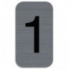 EXACOMPTA Plaque adhésive imitation Aluminium Chiffre 1 2,5x4,4 cm 67181E