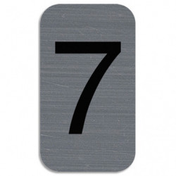 EXACOMPTA Plaque adhésive imitation Aluminium Chiffre 7 2,5x4,4 cm 67187E