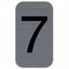 EXACOMPTA Plaque adhésive imitation Aluminium Chiffre 7 2,5x4,4 cm 67187E