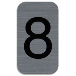 EXACOMPTA Plaque adhésive imitation Aluminium Chiffre 8 2,5x4,4 cm67188E