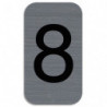 EXACOMPTA Plaque adhésive imitation Aluminium Chiffre 8 2,5x4,4 cm67188E