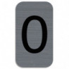 EXACOMPTA Plaque adhésive imitation Aluminium Chiffre 0 2,5x4,4 cm 67190E