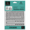EXACOMPTA Pochette de lettres adhésives noires A-Z 10 mm 67370E