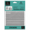 EXACOMPTA Pochette de chiffres adhésifs noirs 0-9 10 mm 67371E