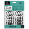 EXACOMPTA Pochette de chiffres adhésifs noirs 0-9 20 mm 67373E