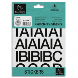 EXACOMPTA Pochette de lettres adhésives noires A-Z 30 mm 67376E