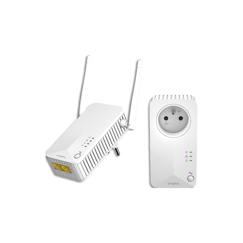 STRONG Pack CPL600 Mbps et 1 CPL WiFi Prise filtrée et Port Ethernet