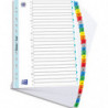 OXFORD Intercalaire alphabétique, carte Blanche 170g, 26 positions renforcées mylar, format A4. Assortis
