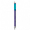 MAPED Blister de 2 Crayons graphite BLACK'PEPS KIDY LEARN triangulaire HB, embout gomme + 1 guide doigts