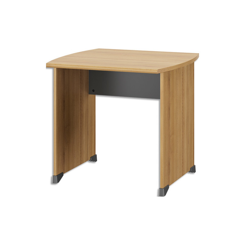 GAUTIER OFFICE Table bureau L80 cm avec voile de fond Jazz Chêne de bocage - Dim. : L80 x H74 x P80 cm