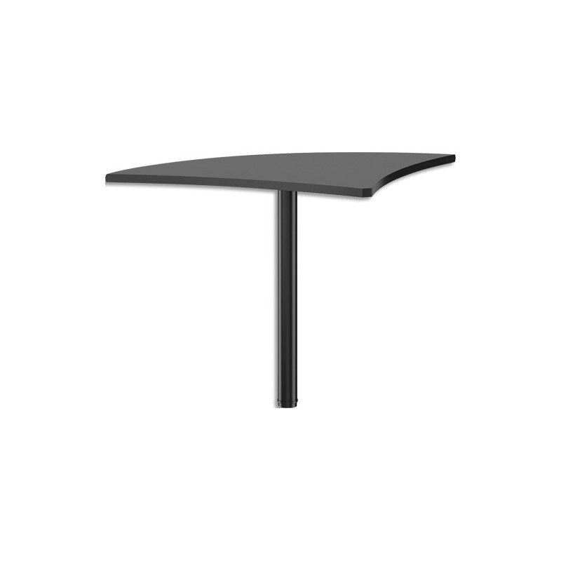 GAUTIER OFFICE Angle de liaison à 90D Jazz Hêtre, piétement et plateau Gris clair L80 x H74 x P80 cm