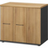 GAUTIER OFFICE Rangement bas 3 portes pliantes,1 porte simple et double, 1 étagère réglable en hauteur
