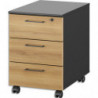 GAUTIER OFFICE Caisson mobile 3 tiroirs de rangement Jazz Chêne de bocage - Dim. : L42 x H60 x P60 cm