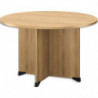 GAUTIER OFFICE Table de réunion ronde Jazz Chêne de bocage - Diamètre 120 cm, Hauteur 74 cm