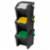 CEP Kit de tri tower 30L Lot de 3 poubelles de tri sélectif pour déchets (papier, plastique, biodéchets).
