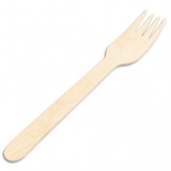 HUHTAMAKI Sachet de 100 Fourchettes en bois 160 mm - certifié FSC