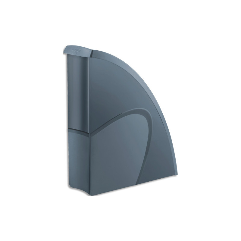 CEP Porte-revues MINERAL en polystyrène - Dimensions H31 x P27 cm, dos 8,5cm. Coloris gris orage