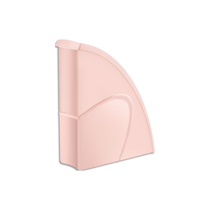 CEP Porte-revues MINERAL en polystyrène - Dimensions H31 x P27 cm, dos 8,5cm. Coloris rose