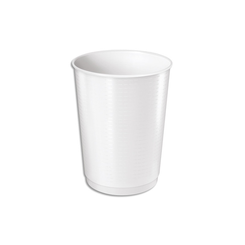 CEP Corbeille à papier Maxi 133 40 litres en polypropylène. Dimensions (&Oslash; x h) : 38 x 49,5 cm. Blanche