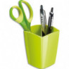 CEP Pot à crayons GLOSS en polystyrène, 2 compartiments. Dimensions (lxhxp): 7,4x9,5x7,4 cm. Vert anis