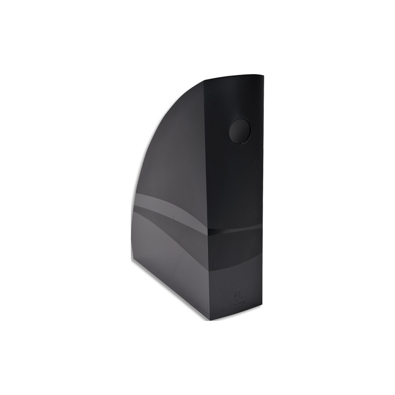EXACOMPTA Porte-revues Mag-Cube ECOBlack en PS. Dimensions (h x p) : 30,5 x 26,6 cm. Dos de 8,2 cm. Noir