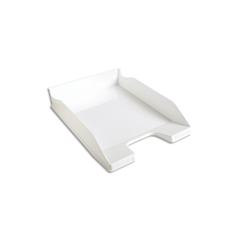 EXACOMPTA Corbeille à courrier Combo Midi Office. Dim (l x h x p) : 25,5 x 6,5 x 34,6 cm. Blanc Glossy