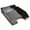 EXACOMPTA Corbeille à courrier Combo Midi Office. Dim (l x h x p) : 25,5 x 6,5 x 34,6 cm. Noir Glossy