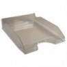 Corbeille à courrier ECO en polystyrène. Dimensions (l x h x p) : 25,5 x 6,5 x 34,5 cm. Gris Transparent