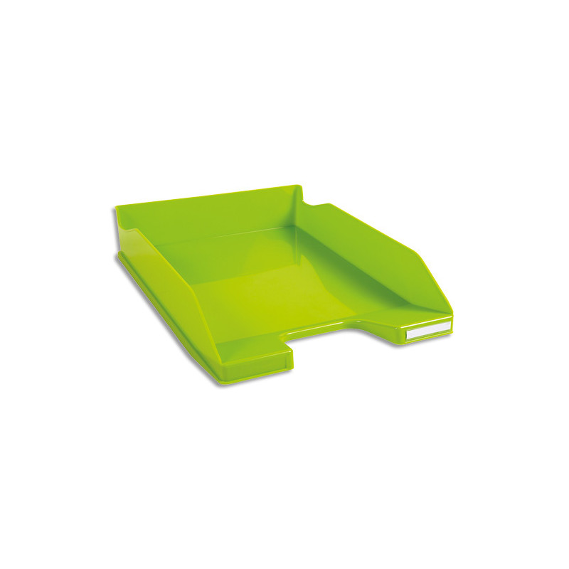 EXACOMPTA Corbeille à courrier Combo Midi Iderama. Dim (lxhxp) : 34,7 x 6,5 x 25,5 cm. Vert anis Brillant