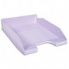 EXACOMPTA Corbeille courrier Combo Midi Aquarel en PS. Dim (lxhxp) : 25,5 x 6,5 x 34,6 cm. Mauve Brillant