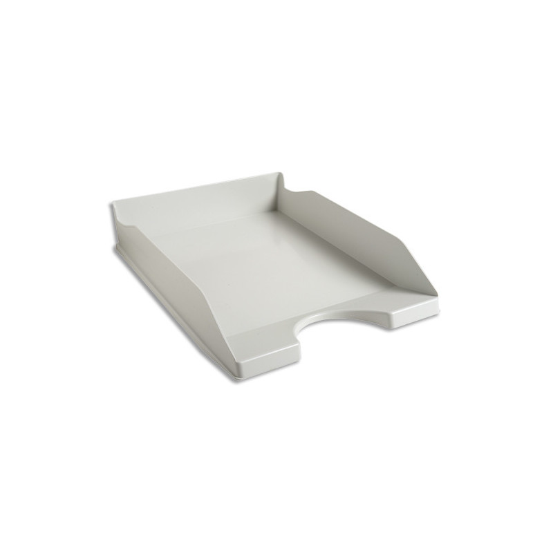 Corbeille à courrier ECO en polystyrène. Dimensions (l x h x p) : 25,5 x 6,5 x 34,5 cm. Gris