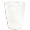 Corbeille à papier 15 Litres en polystyrène. Dimensions (&Oslash;xh) : 26 x 33,5 cm. Coloris Givré