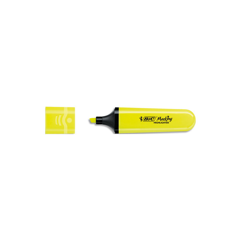 BIC Surligneur Jumbo Pointe biseautée. Séchage rapide. Coloris. Jaune Fluo