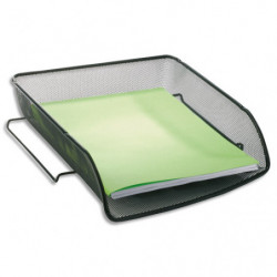 ALBA Corbeille à courrier en métal Mesh - Dimensions (l x h x p) : 27 x 6,5 x 34 cm. Coloris noir