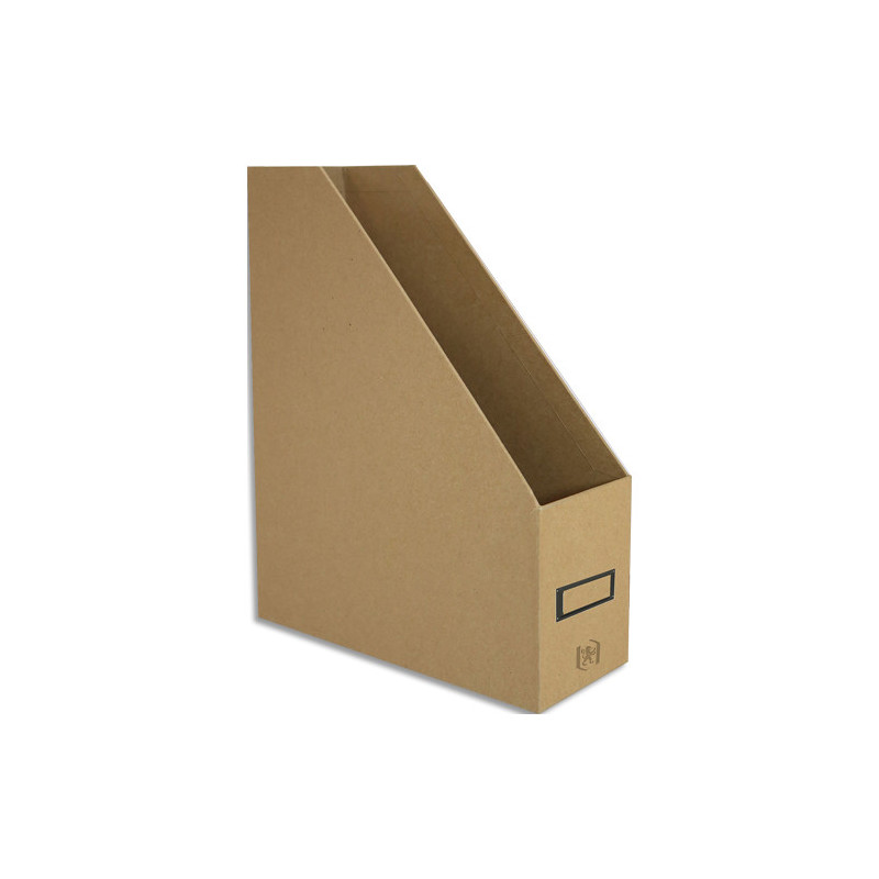 OXFORD Porte-revues SAVANA A4+ en carton recyclé. Dim (hxp) : 26,5x35 cm. Dos 6 cm. Kraft