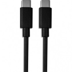 APM C&acirc;ble USB-C &#47; USB-C, 60W, USB 3.1, m&acirc;le &#47; m&acirc;le, noir, 1m